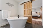 Take a soak in the gorgeous freestanding tub 